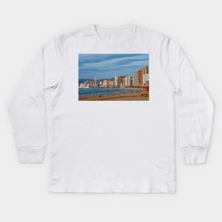 Benidorm Levante Beach Costa Blanca Spain Kids Long Sleeve T-Shirt